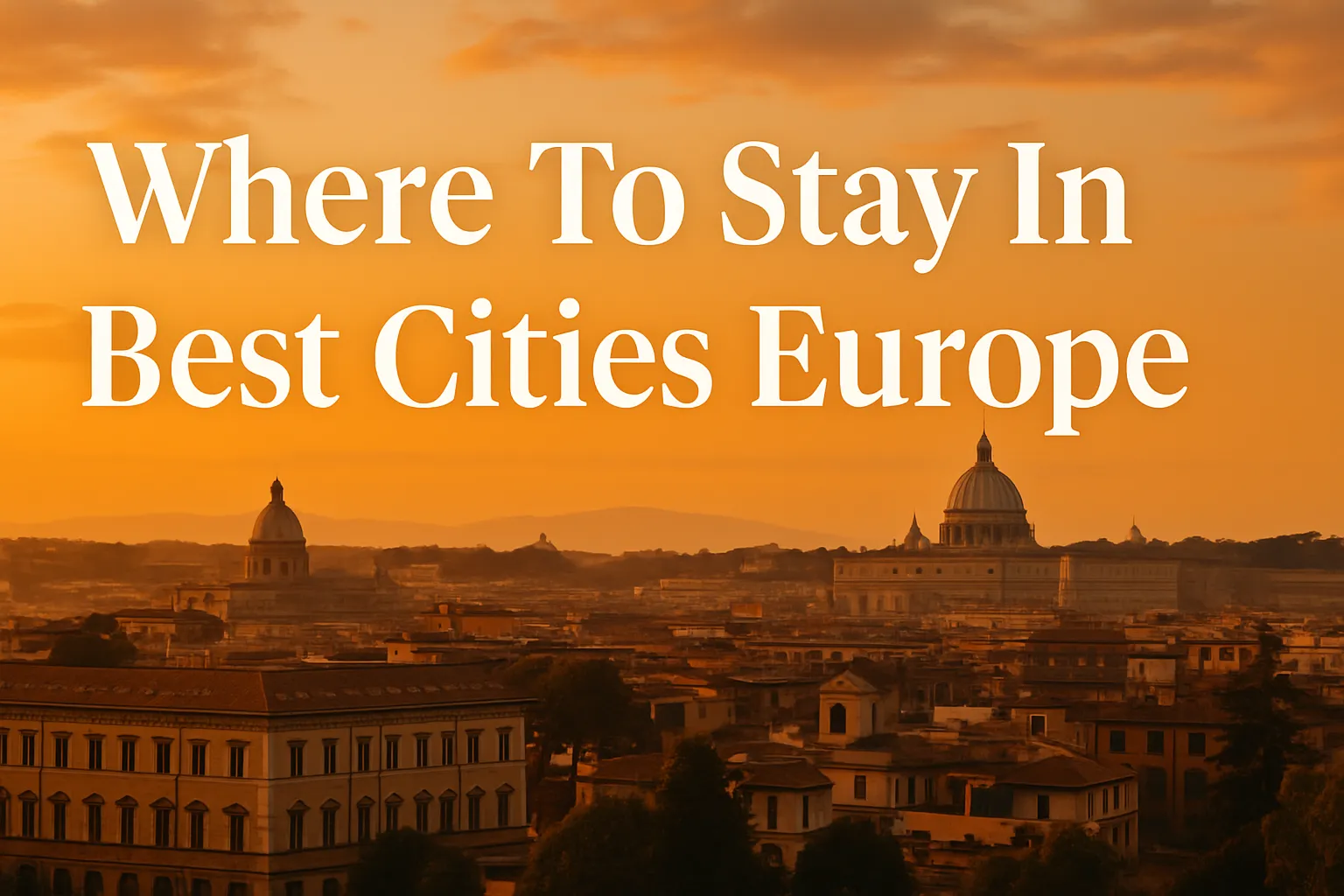 Where To Stay In Best Cities Europe illustration